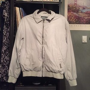 Members Only Beige Bomber Jacket